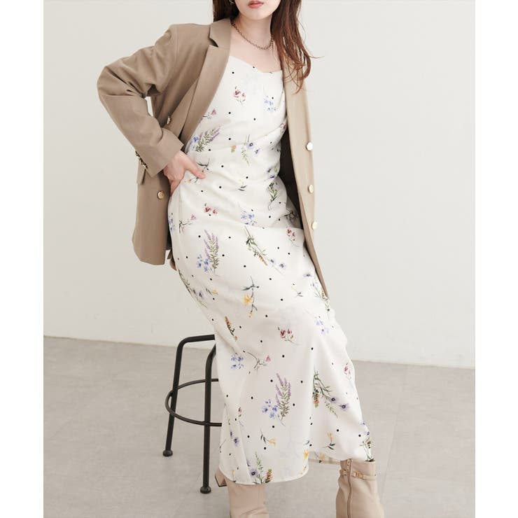アイボリー | 【one after another】オリジナル花柄キャミワンピース | NICE CLAUP / OLIVE des OLIVE　OUTLET