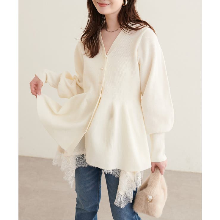 【natural couture】ランダムヘムサテンレースキャミ | NICE CLAUP / OLIVE des OLIVE　OUTLET | 詳細画像13 