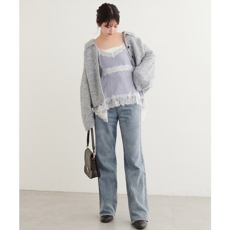 【natural couture】ランダムヘムサテンレースキャミ | NICE CLAUP / OLIVE des OLIVE　OUTLET | 詳細画像14 
