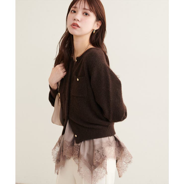 【natural couture】ランダムヘムサテンレースキャミ | NICE CLAUP / OLIVE des OLIVE　OUTLET | 詳細画像22 