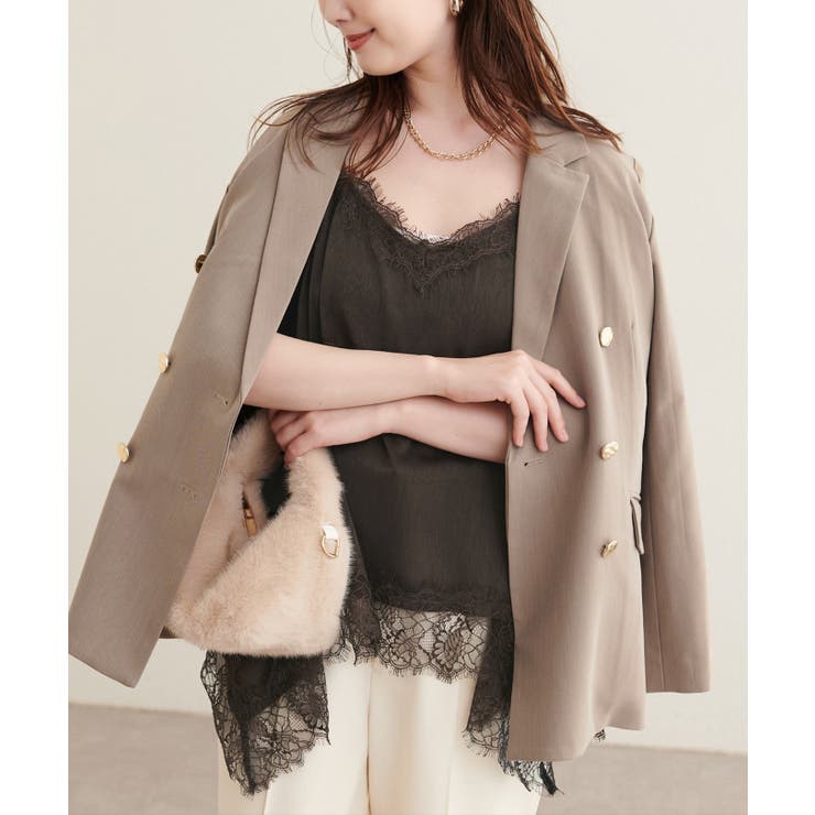 【natural couture】ランダムヘムサテンレースキャミ | NICE CLAUP / OLIVE des OLIVE　OUTLET | 詳細画像29 
