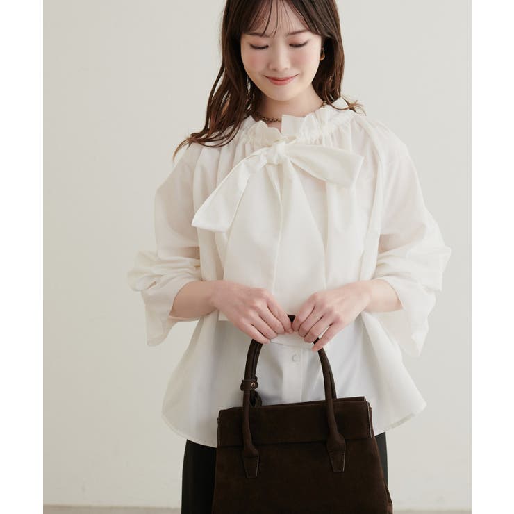 【natural couture】2WAYリボン衿ブラウス | NICE CLAUP / OLIVE des OLIVE　OUTLET | 詳細画像3 