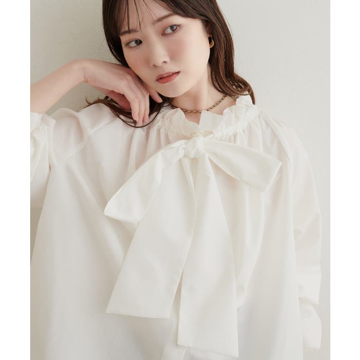 【natural couture】2WAYリボン衿ブラウス | NICE CLAUP / OLIVE des OLIVE　OUTLET | 詳細画像4 