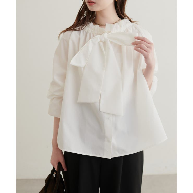 【natural couture】2WAYリボン衿ブラウス | NICE CLAUP / OLIVE des OLIVE　OUTLET | 詳細画像5 