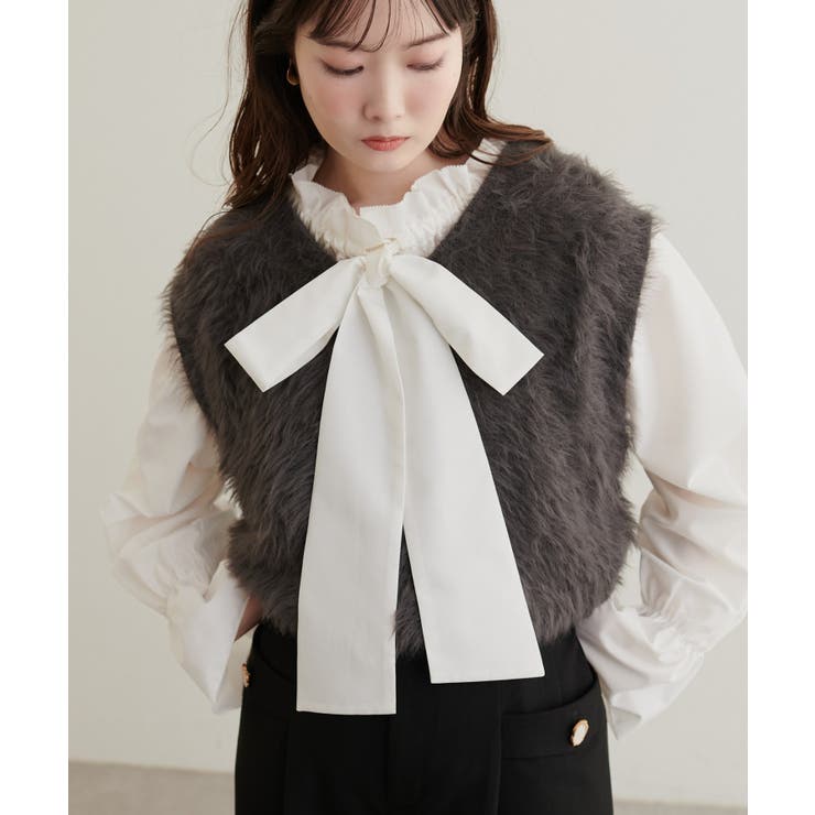 【natural couture】2WAYリボン衿ブラウス | NICE CLAUP / OLIVE des OLIVE　OUTLET | 詳細画像6 