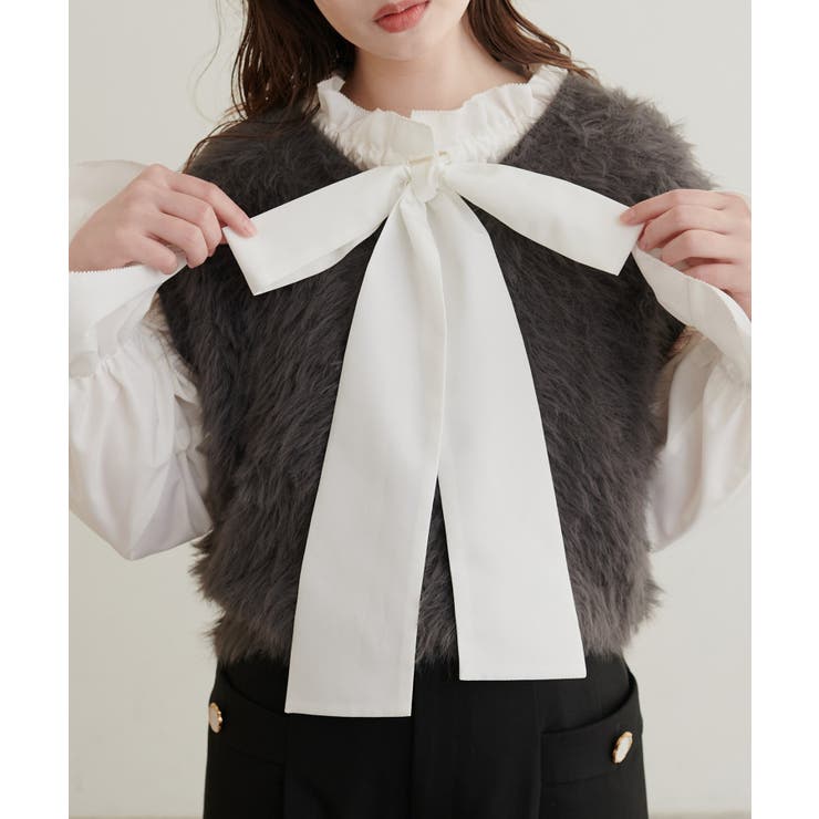 【natural couture】2WAYリボン衿ブラウス | NICE CLAUP / OLIVE des OLIVE　OUTLET | 詳細画像7 