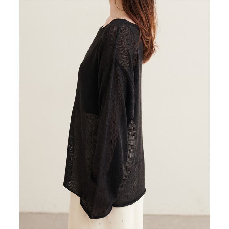 【natural couture】透かし編みボートネックプルオーバー | NICE CLAUP / OLIVE des OLIVE　OUTLET | 詳細画像7 