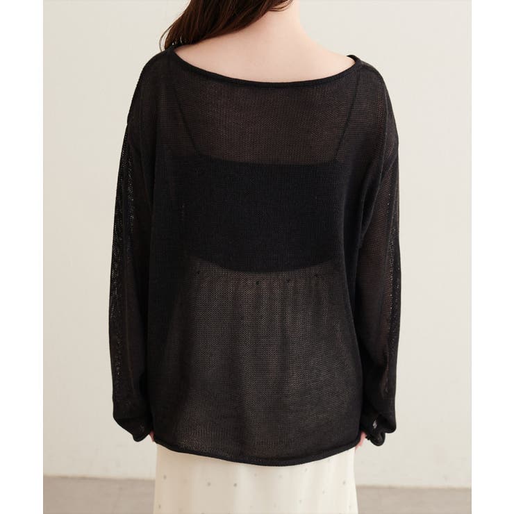 【natural couture】透かし編みボートネックプルオーバー | NICE CLAUP / OLIVE des OLIVE　OUTLET | 詳細画像8 