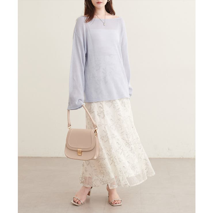 【natural couture】透かし編みボートネックプルオーバー | NICE CLAUP / OLIVE des OLIVE　OUTLET | 詳細画像16 