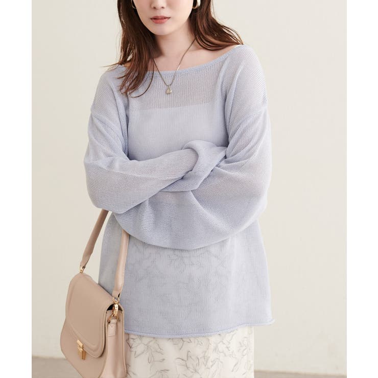 【natural couture】透かし編みボートネックプルオーバー | NICE CLAUP / OLIVE des OLIVE　OUTLET | 詳細画像19 