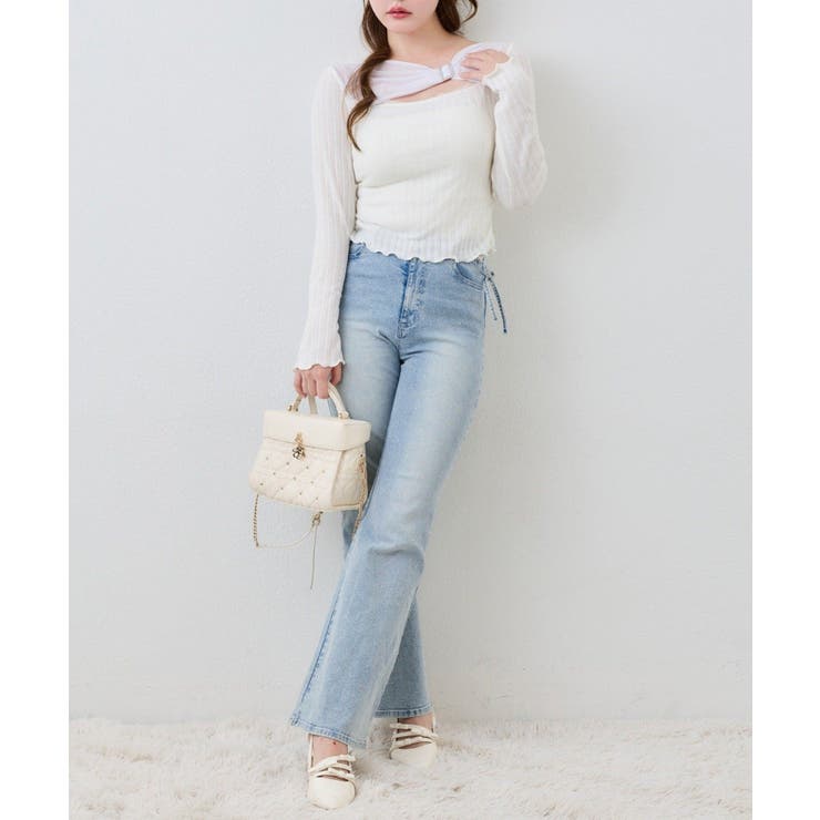 【one after another】バックル付きテレコトップス | NICE CLAUP / OLIVE des OLIVE　OUTLET | 詳細画像8 