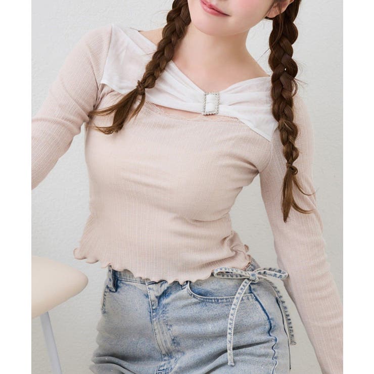 【one after another】バックル付きテレコトップス | NICE CLAUP / OLIVE des OLIVE　OUTLET | 詳細画像10 