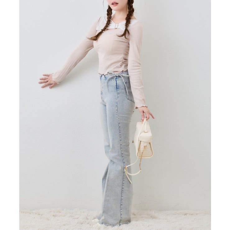 【one after another】バックル付きテレコトップス | NICE CLAUP / OLIVE des OLIVE　OUTLET | 詳細画像14 