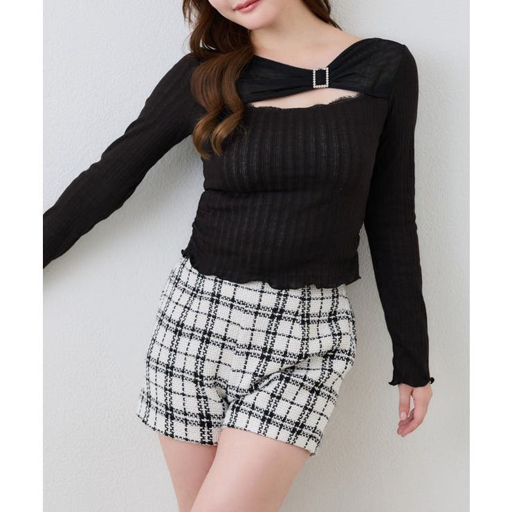 【one after another】バックル付きテレコトップス | NICE CLAUP / OLIVE des OLIVE　OUTLET | 詳細画像2 