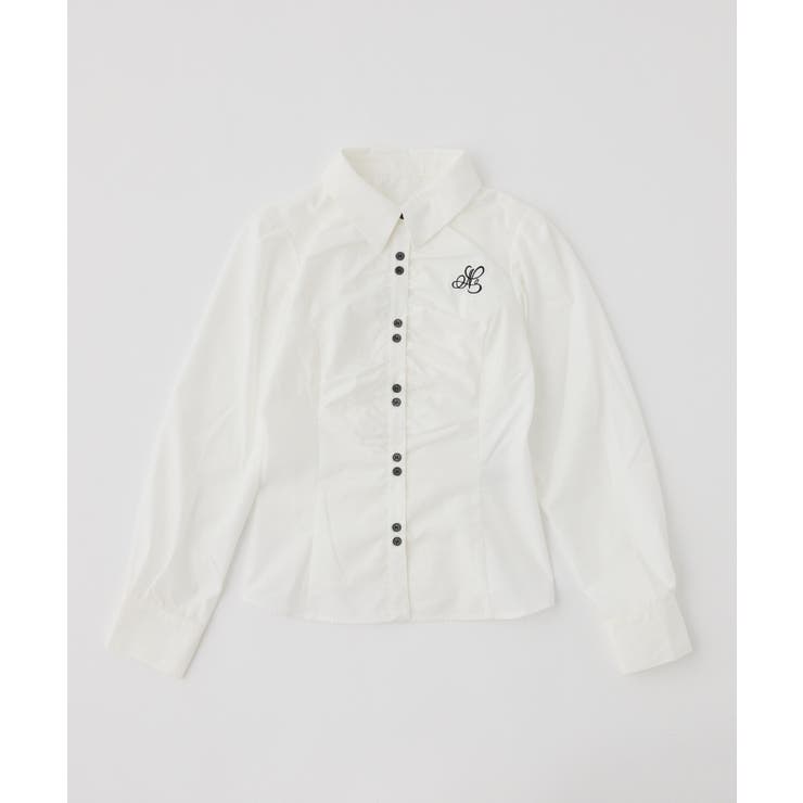【one after another】【セットアップ可能】フロントギャザーシャツ | NICE CLAUP / OLIVE des OLIVE　OUTLET | 詳細画像2 