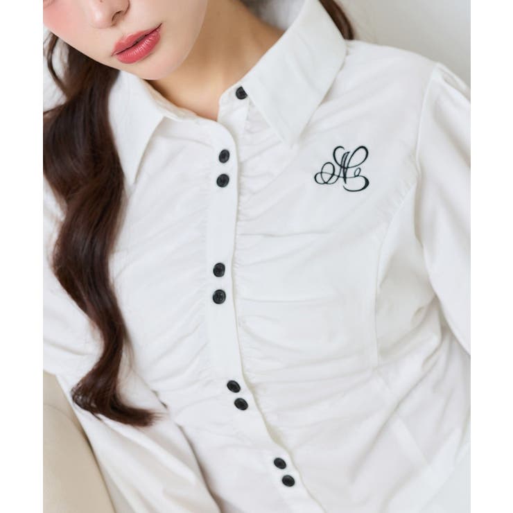 【one after another】【セットアップ可能】フロントギャザーシャツ | NICE CLAUP / OLIVE des OLIVE　OUTLET | 詳細画像9 