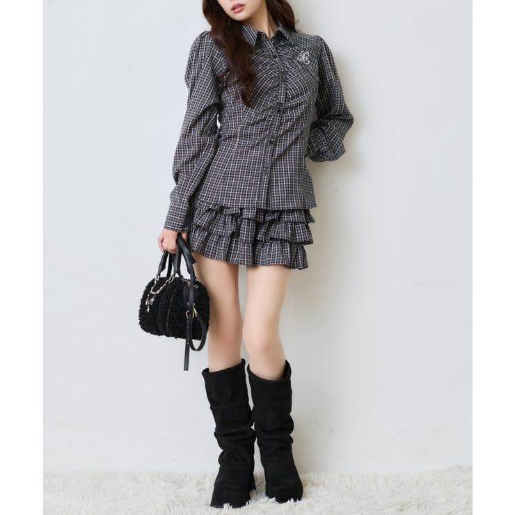 【one after another】【セットアップ可能】フロントギャザーシャツ | NICE CLAUP / OLIVE des OLIVE　OUTLET | 詳細画像11 