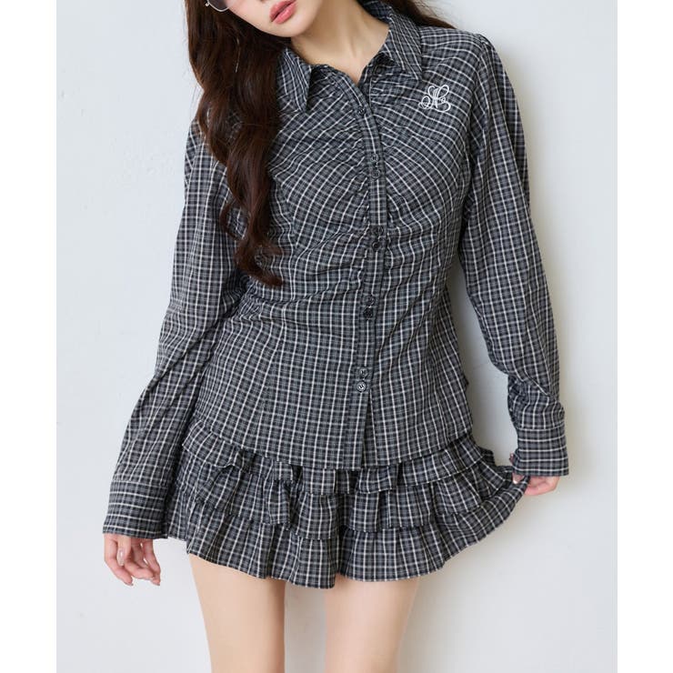 【one after another】【セットアップ可能】フロントギャザーシャツ | NICE CLAUP / OLIVE des OLIVE　OUTLET | 詳細画像14 