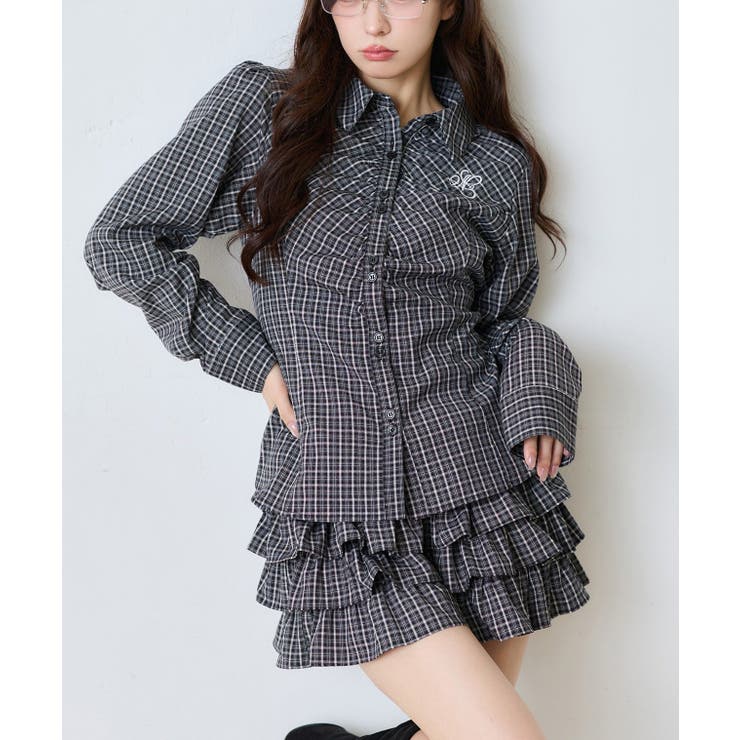 【one after another】【セットアップ可能】フロントギャザーシャツ | NICE CLAUP / OLIVE des OLIVE　OUTLET | 詳細画像15 