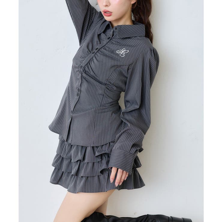 【one after another】【セットアップ可能】フロントギャザーシャツ | NICE CLAUP / OLIVE des OLIVE　OUTLET | 詳細画像33 