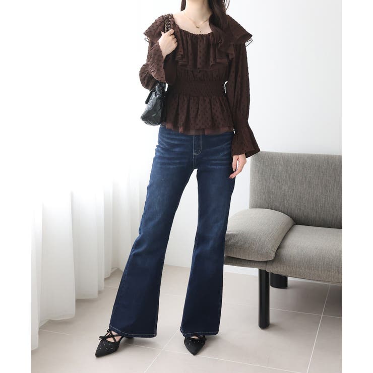 【one after another】ラッフルシャーリングブラウス | NICE CLAUP / OLIVE des OLIVE　OUTLET | 詳細画像7 