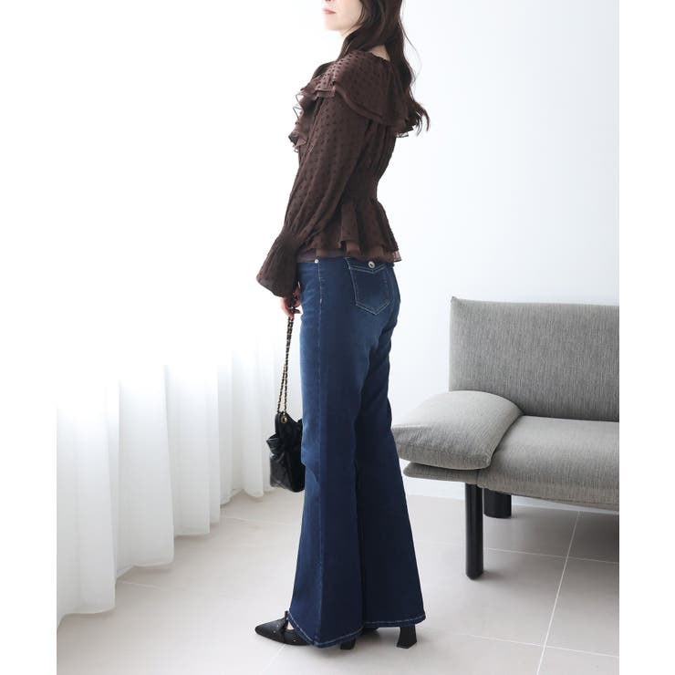 【one after another】ラッフルシャーリングブラウス | NICE CLAUP / OLIVE des OLIVE　OUTLET | 詳細画像9 