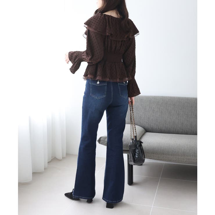【one after another】ラッフルシャーリングブラウス | NICE CLAUP / OLIVE des OLIVE　OUTLET | 詳細画像10 