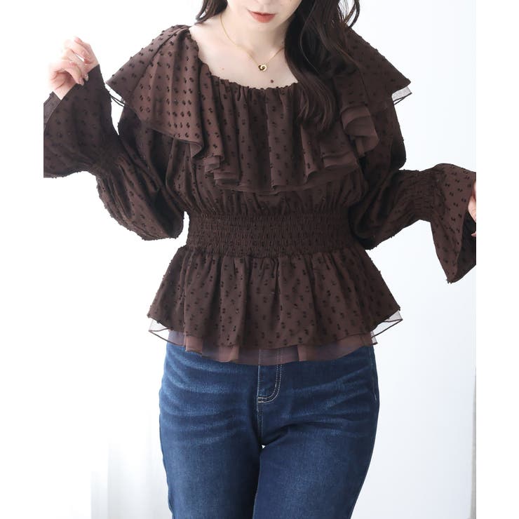 【one after another】ラッフルシャーリングブラウス | NICE CLAUP / OLIVE des OLIVE　OUTLET | 詳細画像11 