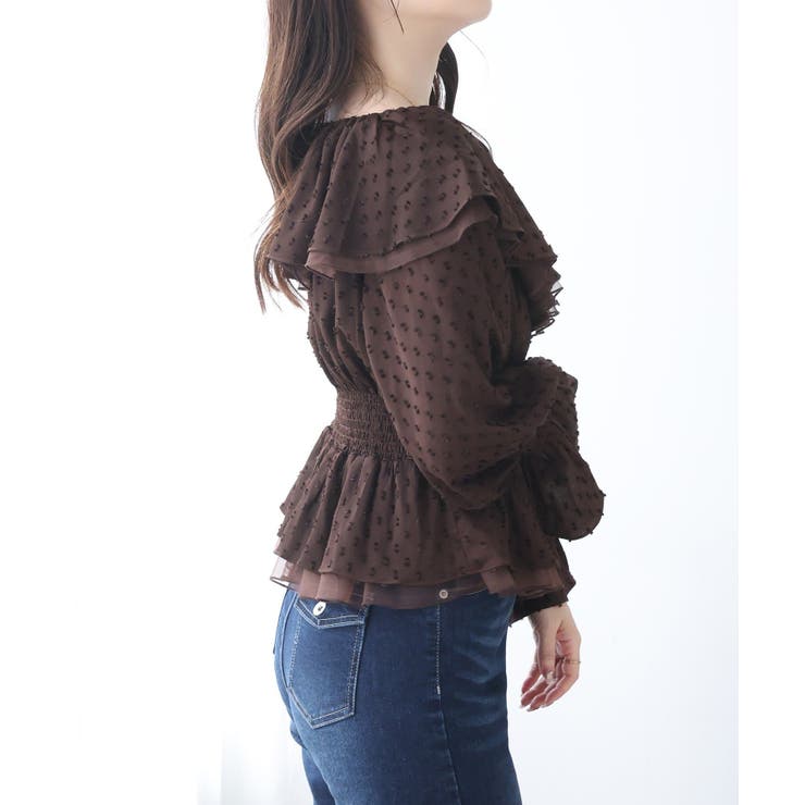 【one after another】ラッフルシャーリングブラウス | NICE CLAUP / OLIVE des OLIVE　OUTLET | 詳細画像13 