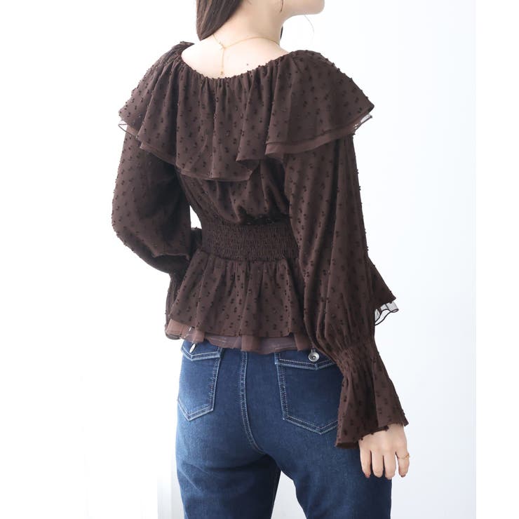【one after another】ラッフルシャーリングブラウス | NICE CLAUP / OLIVE des OLIVE　OUTLET | 詳細画像14 