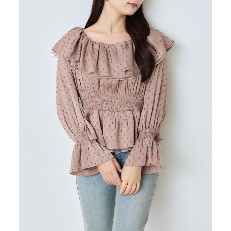 【one after another】ラッフルシャーリングブラウス | NICE CLAUP / OLIVE des OLIVE　OUTLET | 詳細画像24 