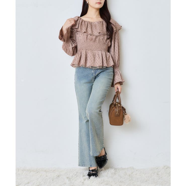 【one after another】ラッフルシャーリングブラウス | NICE CLAUP / OLIVE des OLIVE　OUTLET | 詳細画像25 