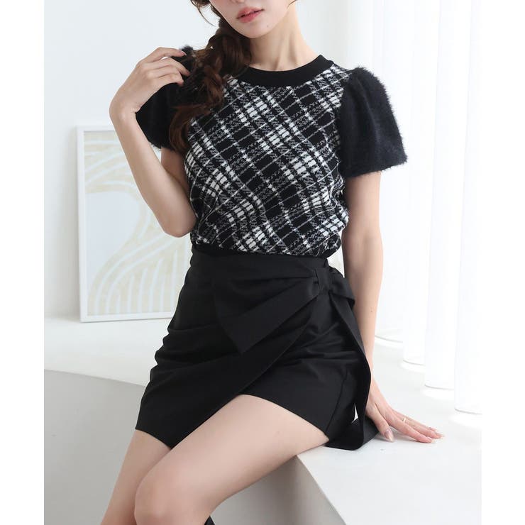 【one after another】前後2way袖フェザー半袖ニット | NICE CLAUP / OLIVE des OLIVE　OUTLET | 詳細画像22 