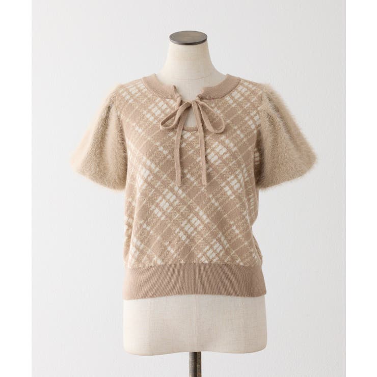 【one after another】前後2way袖フェザー半袖ニット | NICE CLAUP / OLIVE des OLIVE　OUTLET | 詳細画像24 
