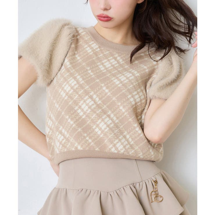 【one after another】前後2way袖フェザー半袖ニット | NICE CLAUP / OLIVE des OLIVE　OUTLET | 詳細画像37 