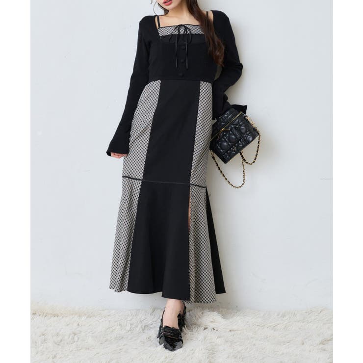 【one after another】【SMサイズ展開】アンサンブル配色チェック… | NICE CLAUP / OLIVE des OLIVE　OUTLET | 詳細画像5 
