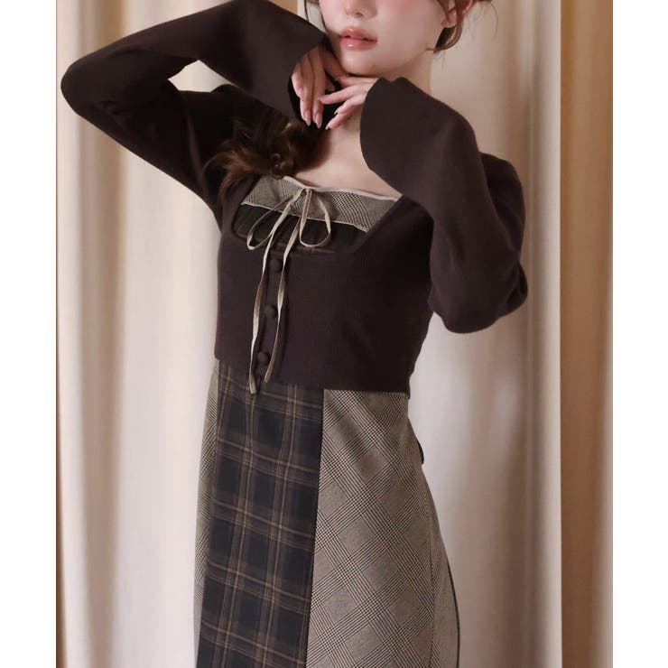 柄1 | 【one after another】【SMサイズ展開】アンサンブル配色チェック… | NICE CLAUP / OLIVE des OLIVE　OUTLET
