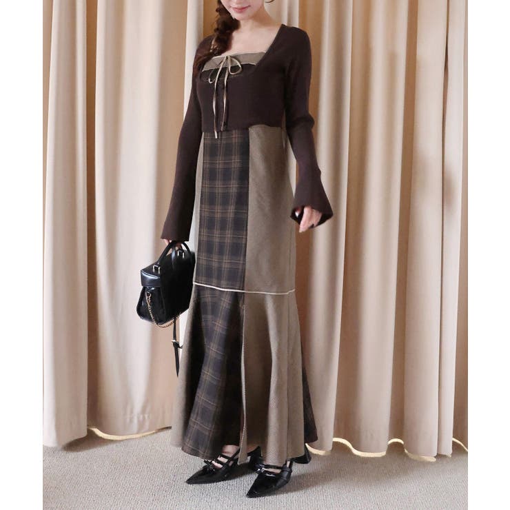 【one after another】【SMサイズ展開】アンサンブル配色チェック… | NICE CLAUP / OLIVE des OLIVE　OUTLET | 詳細画像43 