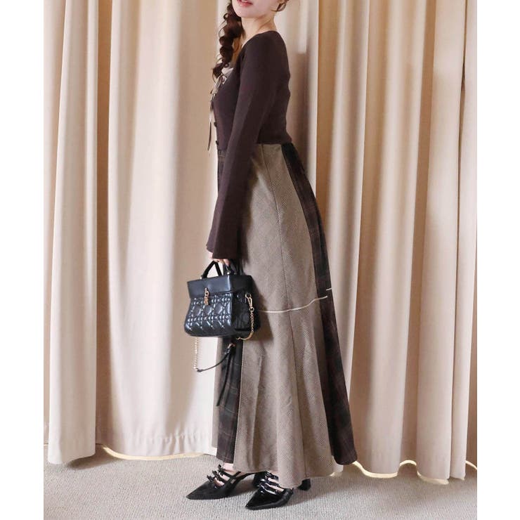 【one after another】【SMサイズ展開】アンサンブル配色チェック… | NICE CLAUP / OLIVE des OLIVE　OUTLET | 詳細画像44 
