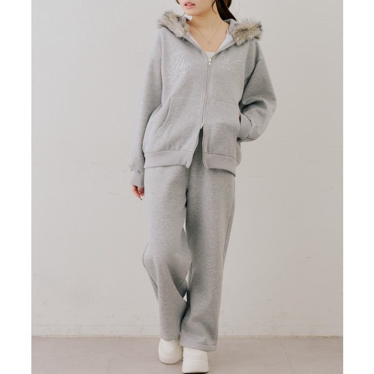【セットアップ対応】ラメ裏起毛リラックスパンツ | NICE CLAUP / OLIVE des OLIVE　OUTLET | 詳細画像16 