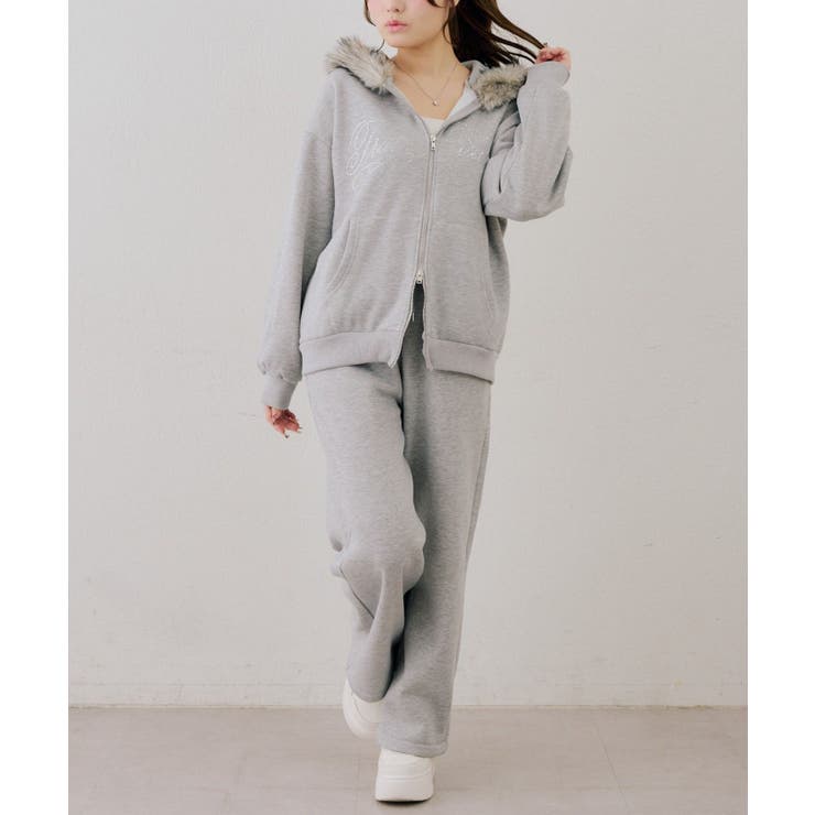 【セットアップ対応】ラメ裏起毛リラックスパンツ | NICE CLAUP / OLIVE des OLIVE　OUTLET | 詳細画像17 