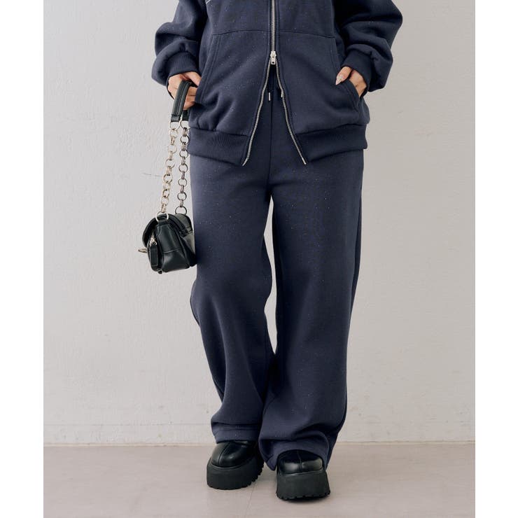 【セットアップ対応】ラメ裏起毛リラックスパンツ | NICE CLAUP / OLIVE des OLIVE　OUTLET | 詳細画像20 