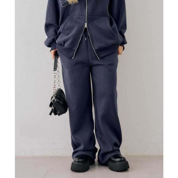 【セットアップ対応】ラメ裏起毛リラックスパンツ | NICE CLAUP / OLIVE des OLIVE　OUTLET | 詳細画像21 