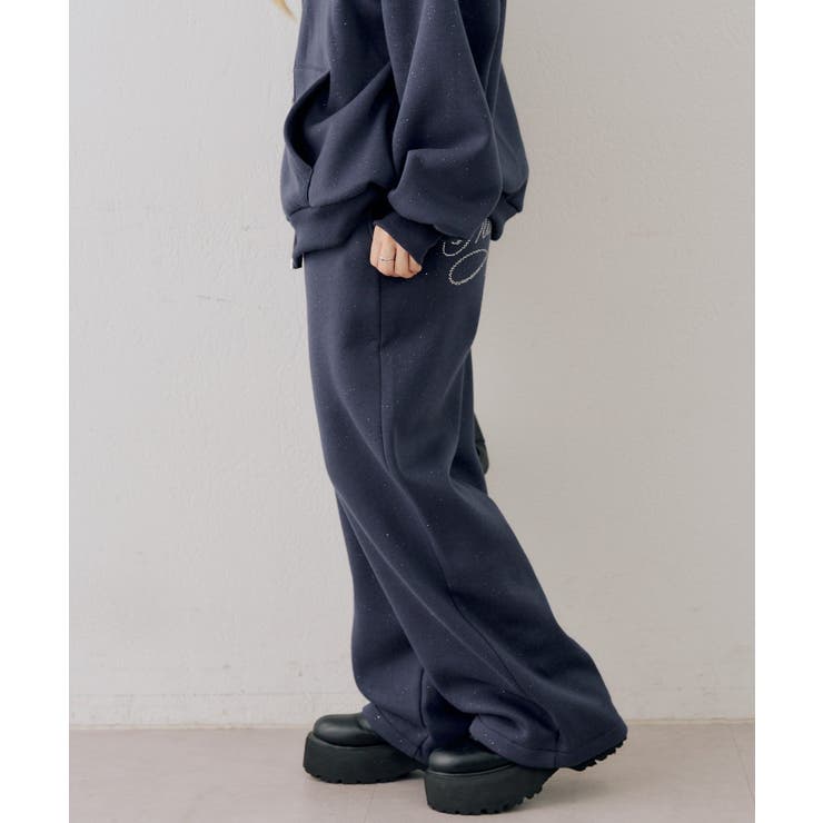 【セットアップ対応】ラメ裏起毛リラックスパンツ | NICE CLAUP / OLIVE des OLIVE　OUTLET | 詳細画像22 