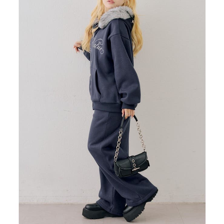 【セットアップ対応】ラメ裏起毛リラックスパンツ | NICE CLAUP / OLIVE des OLIVE　OUTLET | 詳細画像26 
