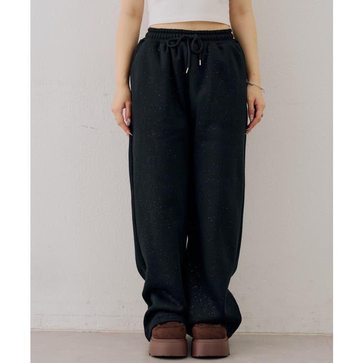 【セットアップ対応】ラメ裏起毛リラックスパンツ | NICE CLAUP / OLIVE des OLIVE　OUTLET | 詳細画像28 