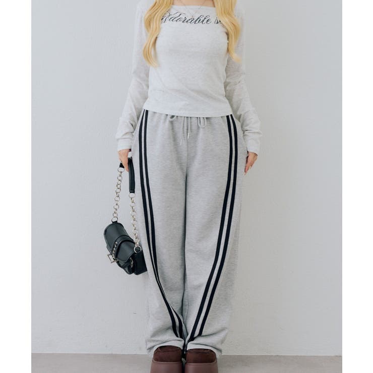 ラメ裏毛ライン入りパンツ | NICE CLAUP / OLIVE des OLIVE　OUTLET | 詳細画像44 