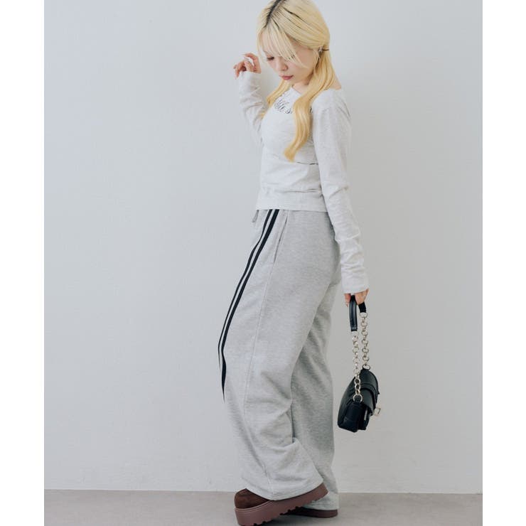 ラメ裏毛ライン入りパンツ | NICE CLAUP / OLIVE des OLIVE　OUTLET | 詳細画像47 