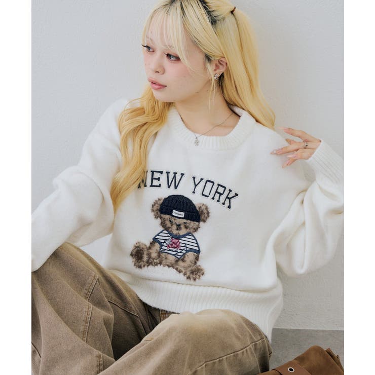 ベアーニット帽プルオーバー | NICE CLAUP / OLIVE des OLIVE　OUTLET | 詳細画像2 