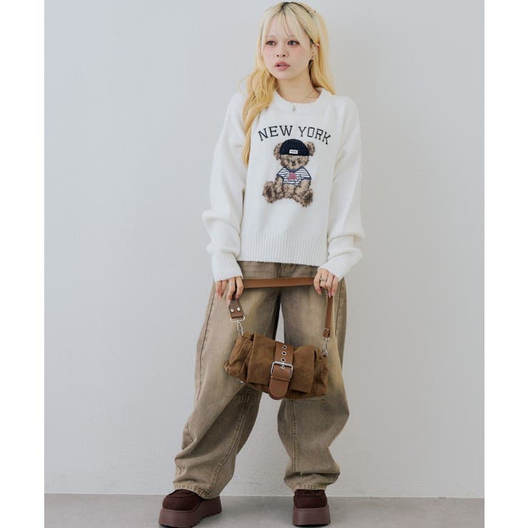 ベアーニット帽プルオーバー | NICE CLAUP / OLIVE des OLIVE　OUTLET | 詳細画像3 
